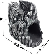 coolboy Gutter Diverter Rain,Dragon Statue Deco Gutter Extension Downspout, Eco-Friendly Resin Gutter Extender Diverter,Splash Block, Perfect Rain Gutter Downspout Extension for 3"x4" Downspouts