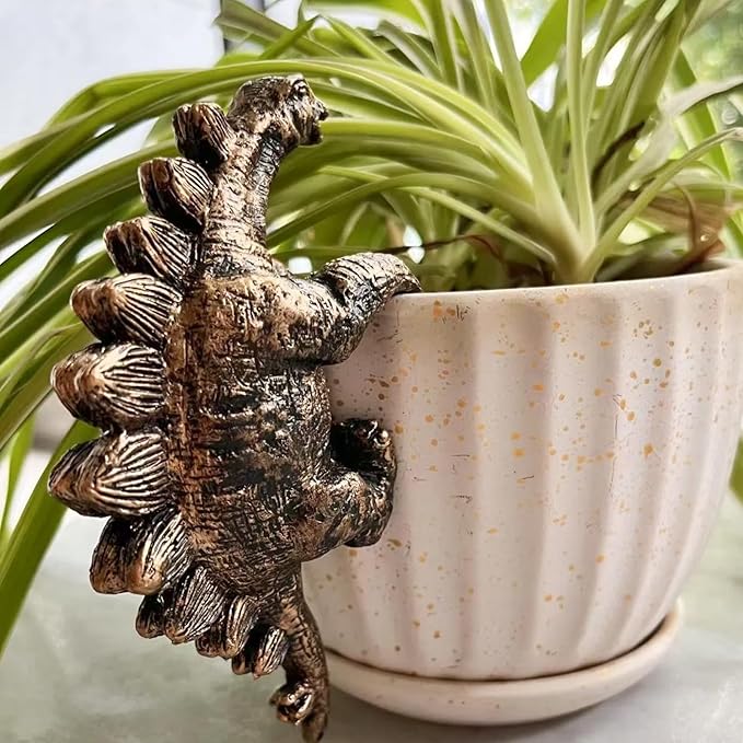 Mini Resin Dinosaurs, Dinosaur Garden Statues, Flower Pot Plant Decoration, Fairy Garden Accessories, for Family or Friends,This is a Unique (Sword Dragon)