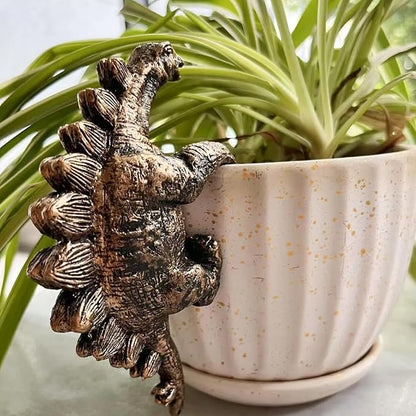 Mini Resin Dinosaurs, Dinosaur Garden Statues, Flower Pot Plant Decoration, Fairy Garden Accessories, for Family or Friends,This is a Unique (Sword Dragon)