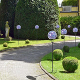 Solar Lights Outdoor Decorative Solar Mosaic Garden Stakes Cracked Glass Decorative Waterproof Outdoor Lights for Landscape Patio Yard Walkway Decoration Purple