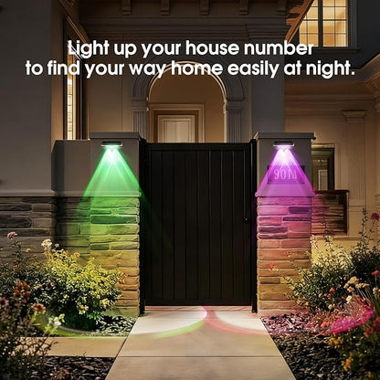 AUDLES Solar Fence Lights Outdoor, 8 Modes Warm & RGB 6 Color Fence Lights Solar Powered for Outside, IP65 Waterproof, 60 Lumens Solar Light for Step, Pathway, Garden, Deck, Stairs - 12 Pack