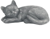 GENUINQ Garden Sleeping Cat Memorial Stone Cat Grave Marker Remembrance Kitten Statues for Garden,Patio,Lawn,Grave Decor Pet Sympathy Gift