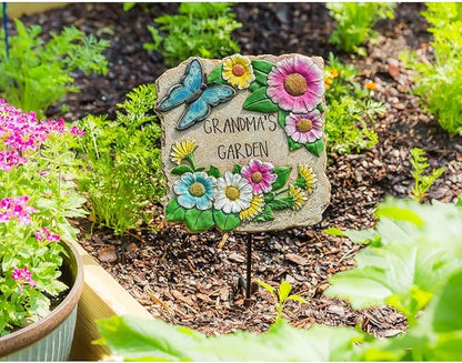 Grandma's Garden Flower and Butterfly Stepping Stone - Outside Décor