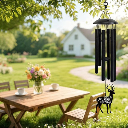 Wind Chimes for Mom - Birthday Gift from Daughter or Son, Perfect for Mother's Day, Christmas, Valentine's, Thanksgiving | Soothing Wind Bell, Gift for Mom Who Has Everything (Deer)