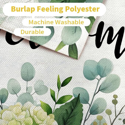 CROWNED BEAUTY Spring Garden Flag Hydrangea Eucalyptus 12x18 Inch Double Sided Small Seasonal Holiday Floral Decoration for Outdoor Lawn Yard