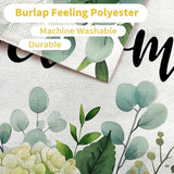 CROWNED BEAUTY Spring House Flag Hydrangea Eucalyptus Double Sided 28x40 Inches Large Burlap Welcome Holiday Seasonal Yard Decoration for Outside Porch