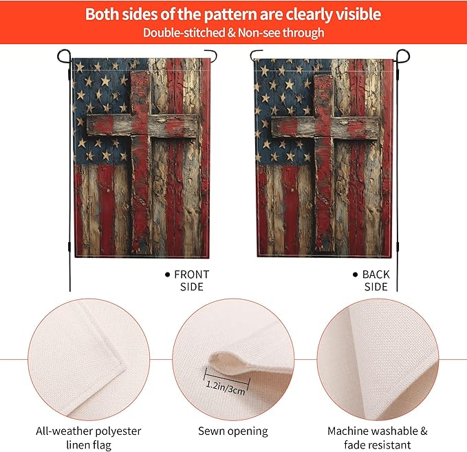 Flag Garden Flag Seasonal Double Sided 12 x 18 Inch Small Yard Flag for Indoor Outdoor Decor Holiday All Seasons