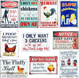 10 Pack Chicken Coop Signs,8 x 12 Inch Funny Metal Chicken Signs, for Home Kitchen Decor Chicken Lovers Gifts, chicken signs for coop funny outdoor