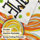 AVOIN colorlife Summer Floral Garden Flag 12x18 Inch Double Sided Outside, Welcome Seasonal Polka Dots Yard Outdoor Flag