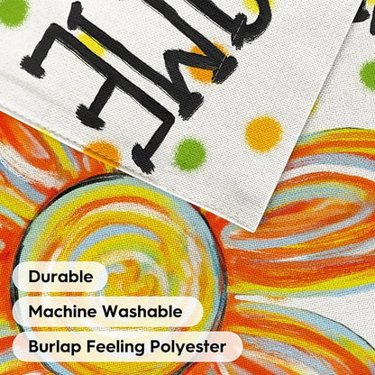 AVOIN colorlife Summer Floral Garden Flag 12x18 Inch Double Sided Outside, Welcome Seasonal Polka Dots Yard Outdoor Flag