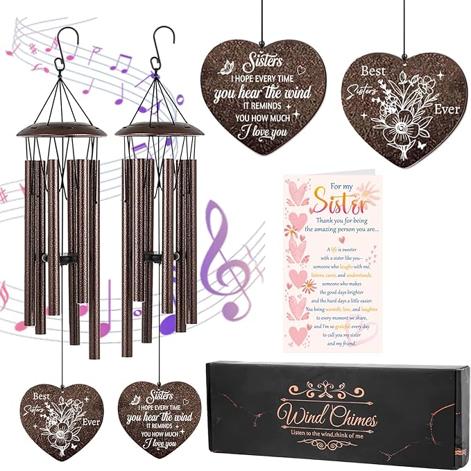 Christian Gifts for Women, 25.5" Wind Chimes with Bible Verses, Religious Inspirational Gifts for Women Mom Sister Friend, Spiritual Faith Based Gift for Birthday Baptism