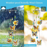 Wind Chimes Butterfly Gifts for Women Wind Chime, Wind Chimes for Outside, Thank You Gift for Mom Friend Sisters- Mother's Day, Birthday, Thanksgiving Day