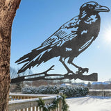 Renovatio Metal Bird Decor, Gifts for Mom, Artistic Raven Silhouette, Metal Garden Ornament, Outdoor Tree Decorations – A Remarkable Yard & Lawn Decor – Raven (Black)