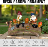 Solar Powered Squirre Gnome Mushroom Light 14" Weatherproof Resin Garden Decor Auto-Sensor Outdoor Lamp Warm White Fairy Light Housewarming/Birthday Bullet Points