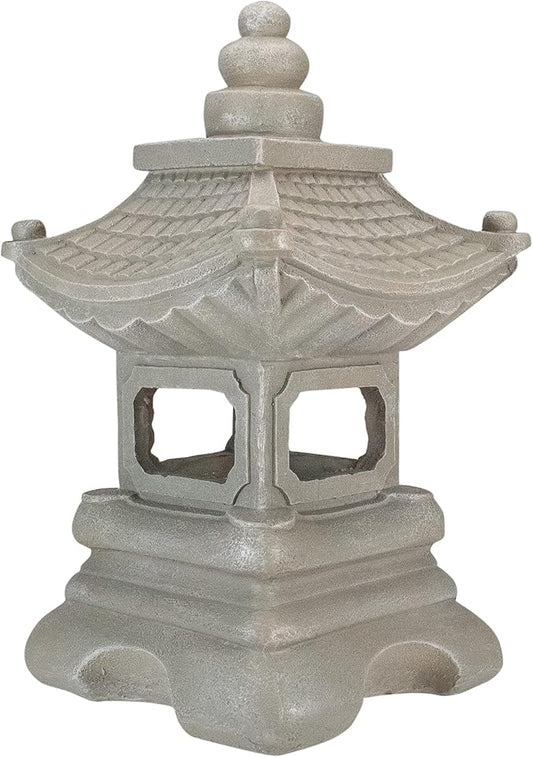 Northlight 13.5" Dark Gray Pagoda Outdoor Garden Statue