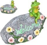 Garden Animal Sculpture | Sturdy Weather - Proof Composite Animal Ornament for Outdoor/Indoor Decor | Welcome to My Garden Statue for Yard, Patio & Living Room
