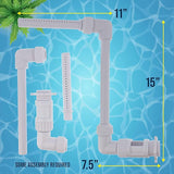 U.S. Pool Supply Swimming Pool Waterfall Spray Fountain - Adjustable Sprinkle Distance, Pool Spray Aerator Cools Water Temperature - In-Ground & Above-Ground Pools, Ponds, Fun Outdoor Yard Decoration