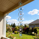7 Chakra Crystal Suncatcher Pendant Strand with 7 Colored 2Inch Crystal Balls and Gold Loops for ndoor Outdoor Home Garden Decor Birthday Gift