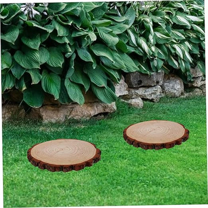 Happyyami 1pcs Garden Decorative Wooden Paver Outdoor Easy DIY Adds Natural Beauty