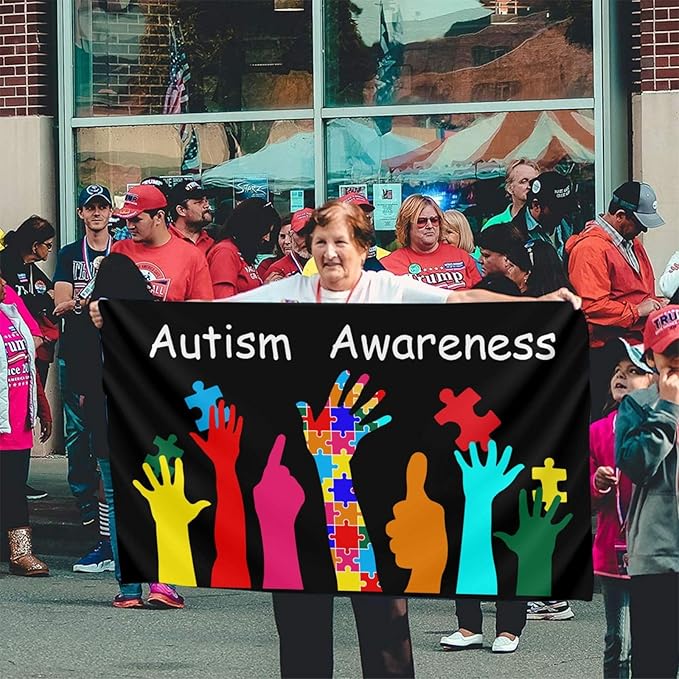 Autism Awareness Flag 3x5 Ft Outdoor Indoor With Grommet Home House Garden Yard Banner Decorative Sign