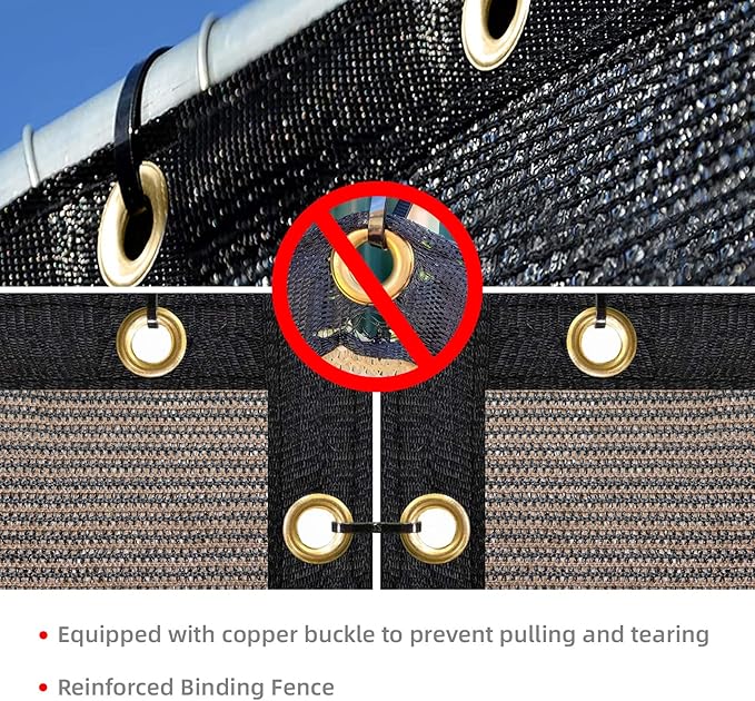 KANAGAWA 4ft x 50ft Privacy Screen Fence, 90% Blockage Heavy Duty 175 GSM Fencing Mesh Net Cover for Outdoor Wall Garden Yard Backyard 40 Cable Zip Ties Included Brown