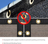 KANAGAWA 4ft x 50ft Privacy Screen Fence, 90% Blockage Heavy Duty 175 GSM Fencing Mesh Net Cover for Outdoor Wall Garden Yard Backyard 40 Cable Zip Ties Included Brown