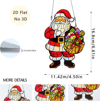 Christmas Ornaments Colorful Window Hanging Decorations Home Wall Decor for Indoor Outdoor