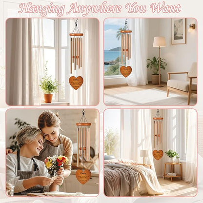 Nana Wind Chimes for Outside, Best Gifts for Nana Windchimes Outdoors for Patio Porch Garden Yard Hanging, Mothers Day Birthday Gifts for Nanas Grandma from Grandkids