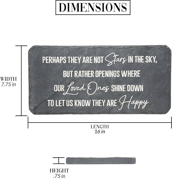 Pavilion – Perhaps They are Not Stars in The Sky – 16” Indoor Outdoor Weatherproof Decorative Garden Stepping Stone Beloved Grave Memorial in Memory Bereavement Remembrance Loss Gift