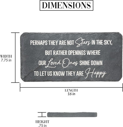 Pavilion – Perhaps They are Not Stars in The Sky – 16” Indoor Outdoor Weatherproof Decorative Garden Stepping Stone Beloved Grave Memorial in Memory Bereavement Remembrance Loss Gift