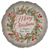 Magnolia Garden 10-Inch Merry Christmas Decorative Stepping Stone – Holiday Wreath Resin Garden Walkway Tile – Festive Pine & Candy Cane Outdoor Accent Winter Seasonal Yard Decoration & Hostess Gift