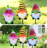 LEGIFO Garden Decor Gnomes Stakes Set of 3, Metal & Glass 18.3″, Outdoor Gnome Stake for Backyard Lawn Decor, Funny Yard Art Decorations for Mom Grandma Women Mother’s Day