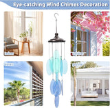 MUMTOP Wind Chimes for Outside, Stained Glass Wind Chime Windchimes for Patio, Outdoor,Garden,Yard,Coastal,Window,Home Decor or Gifts for Women