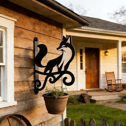 Looking Back at The Fox Iron Plant Hangers Hooks for Outdoor -10inch Hanging Plants Flower Fern Pots Lantern Bird Feeder Wind Chimes for Porch Garden Farmhouse