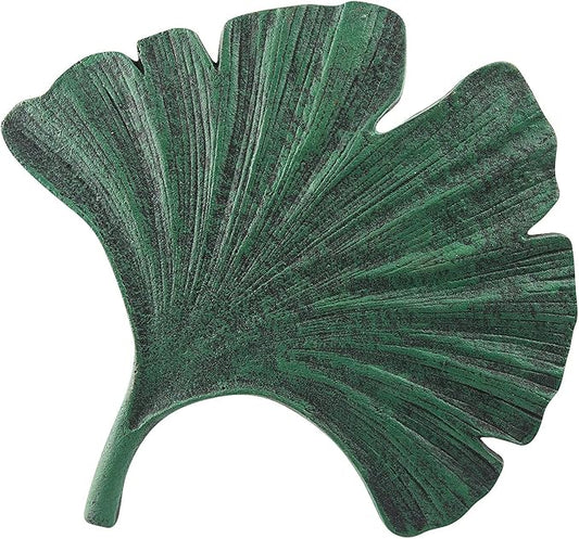 Art & Artifact Cast Iron Stepping Stones for Garden, Gingko Leaf Stepping Stone Kit, Decorative Stepping Stones Outdoor Garden Decor, Single