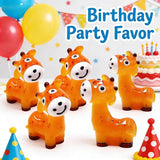 Mini Giraffe Figurines for Fairy Garden - 50 Pack Yellow Resin Animals for Terrarium Decorations, DIY Miniature Landscape & Dollhouse Accessories