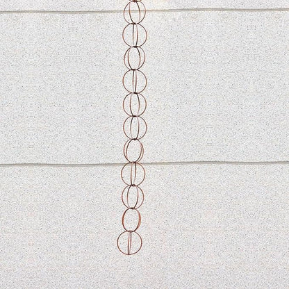Rain Chain for Gutters Functional and Decorative Replacement Downspout Chain with Attached Hanger for Outside 4 FT Rain Chains 14 Rings Copper