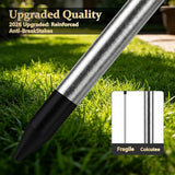 2 Pack Solar Firework Lights Outdoor, Adjustable 32" to 51" Extra Tall, Verified 200 LED Warm White Stainless Steel 3-Section Pole, 8 Modes Waterproof Starburst Garden Lights for Patio Walkway