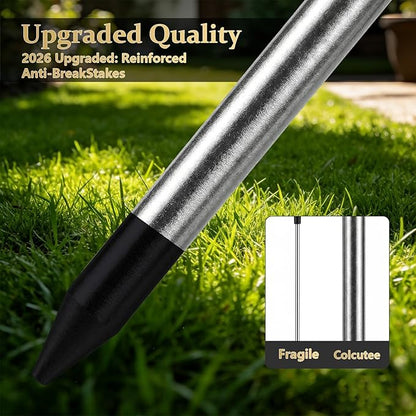 2 Pack Solar Firework Lights Outdoor, Adjustable 32" to 51" Extra Tall, Verified 200 LED Warm White Stainless Steel 3-Section Pole, 8 Modes Waterproof Starburst Garden Lights for Patio Walkway