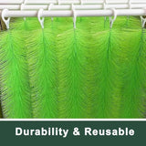 5-Pack Green Filter Brushes for Pond & Aquarium, 12 Inch x 4.7 Inch - Durable Physical Mechanical Media for Water Filtration