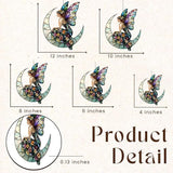 Crescent Moon Fairy Acrylic Suncatcher, Boho Suncatchers for Window Hanging Ornament, Art Garden Decor for Mythical Creatures Lover, Gifts for Mother's Day, Mom, Grandma, Wife, Women, Nana