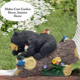 GARDEN WHISPER Bear Statue Decor, Bear Gutter Downspout Extension, Weather Resistant Resin, Outdoor Decorative