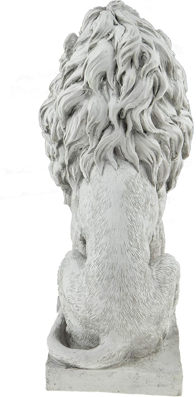 Lion Resin Garden Statue | Outdoor Indoor Figurine Gift Decoration for Home Décor, Patio, Yard, and Garden