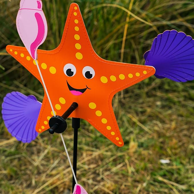 In the Breeze 2563 Starfish Whirligig Wind Spinner for Your Yard or Garden