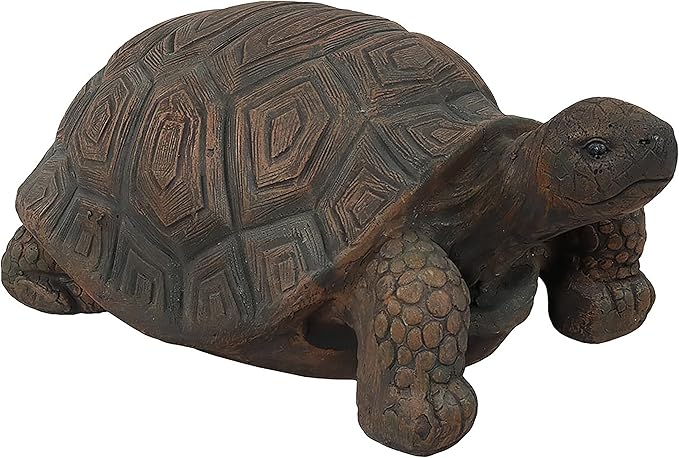 Sunnydaze Tanya the Garden Turtle Statue - Turtle Garden Decor for Yard, Lawn, Patio Décor – 20" x 12" Durable Poly-Concrete - Gift Idea