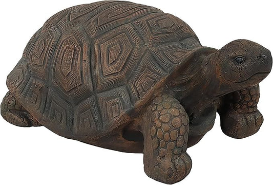 Sunnydaze Tanya the Garden Turtle Statue - Turtle Garden Decor for Yard, Lawn, Patio Décor – 20" x 12" Durable Poly-Concrete - Gift Idea