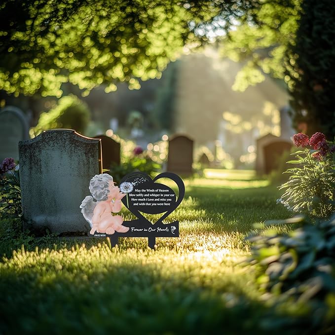 SWEEARTH Garden Decor for Outside – Express Your Eternal Love – Grave Decorations for Cemetery – Outdoor Decor – Cemetery Decorations for Grave – Grave Markers for Cemetery for Humans