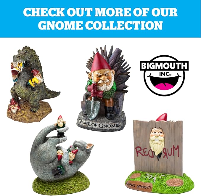 BigMouth Inc Orange Overlord Wall Building Presidential Garden Gnomes Outdoor Statues, Funny Garden Gnome Outdoor Statues for Decor