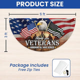 FLAGWIX Outdoor American Army Veteran Flag - Non-Pleated American Fan Flag Bunting 3x6 ft - Veteran Gifts for Men Women, Patriotic 4th of July Memorial Day Decorations Outdoor for Home Garden Decor