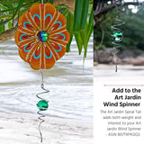 Metal Spiral Wind Spinner – Green Outdoor Spinner Ball with Tail, 3D Hanging Yard & Garden Décor